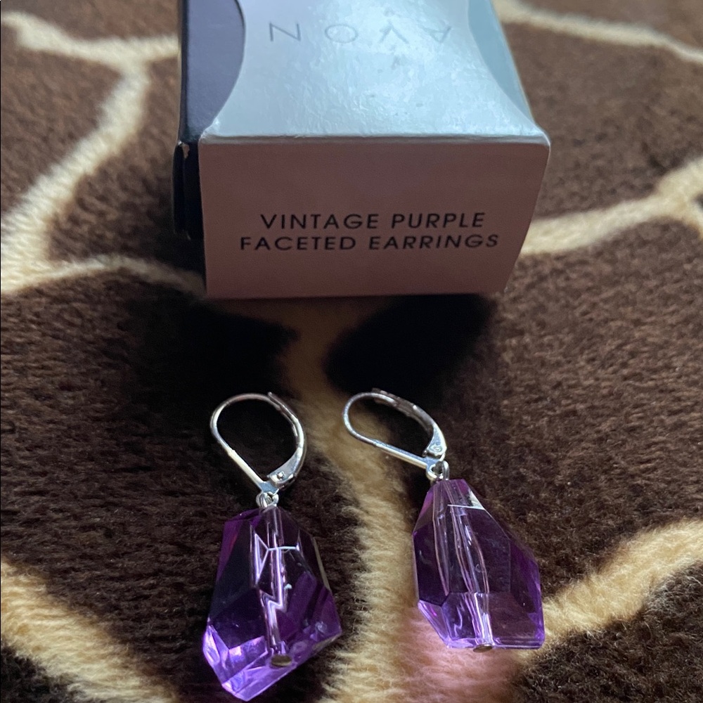Avon 2013 Collection Purple Faceted Earrings